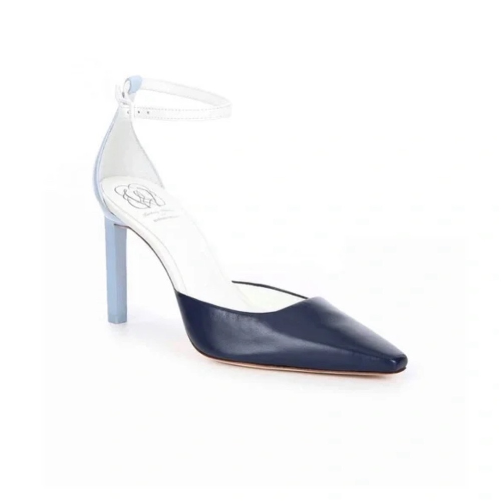 kimberly Whitman For Antonio Melani Leather Pumps Black White‎ Size 6.5 - Picture 2 of 12
